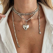 Collar largo ajustable con dije de corazón - Dressygt