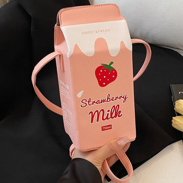 Mini bolso en forma de caja de leche