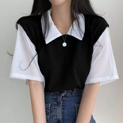 Blusa classy con cuello v - Dressygt