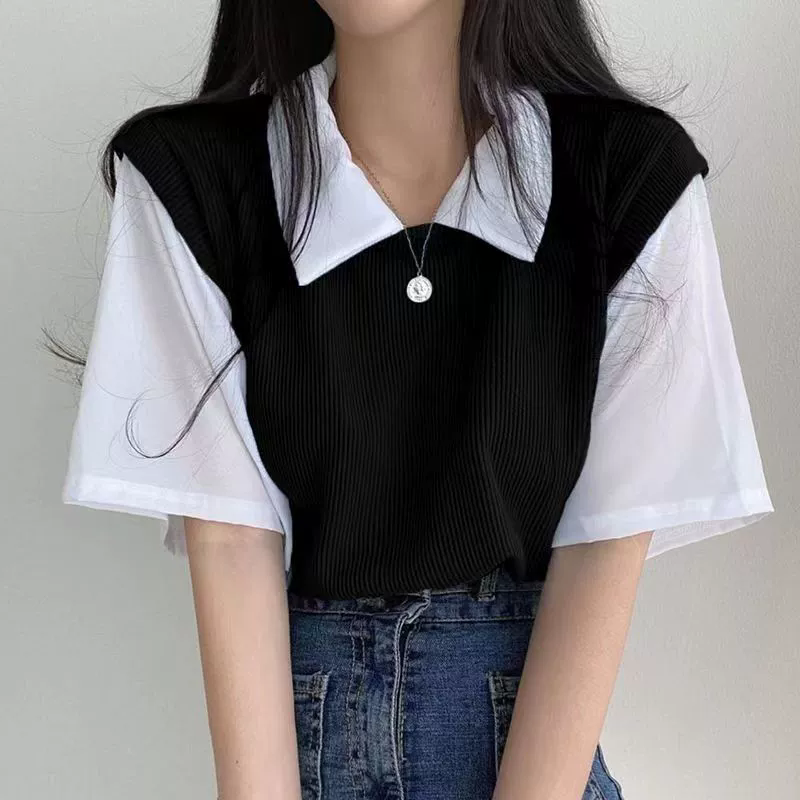 Blusa classy con cuello v - Dressygt