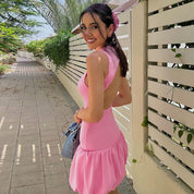 Vestido corto con dobladillo de burbuja - Dressygt