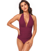 Traje de baño liso de una pieza