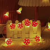 Set de luces con diseño de hongos
