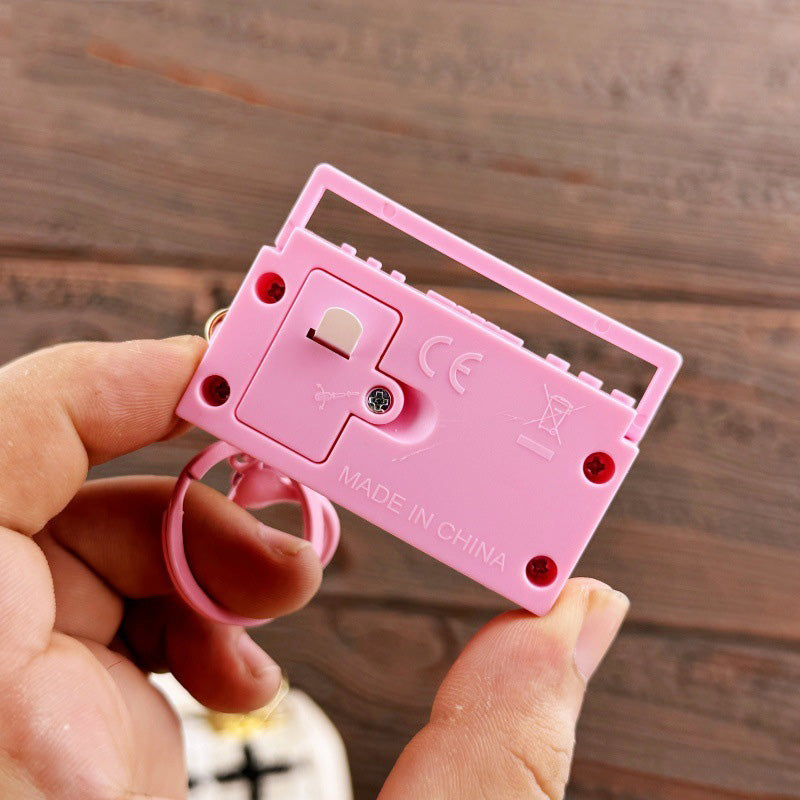 Bocina portátil retro con grabación de voz