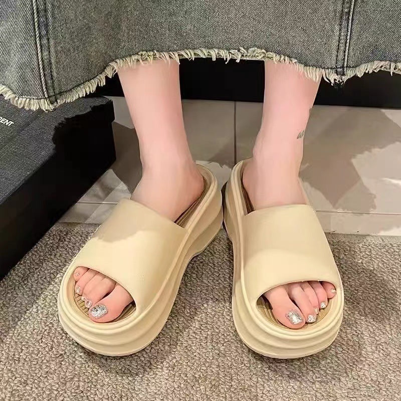 Sandalias lisas con plataforma