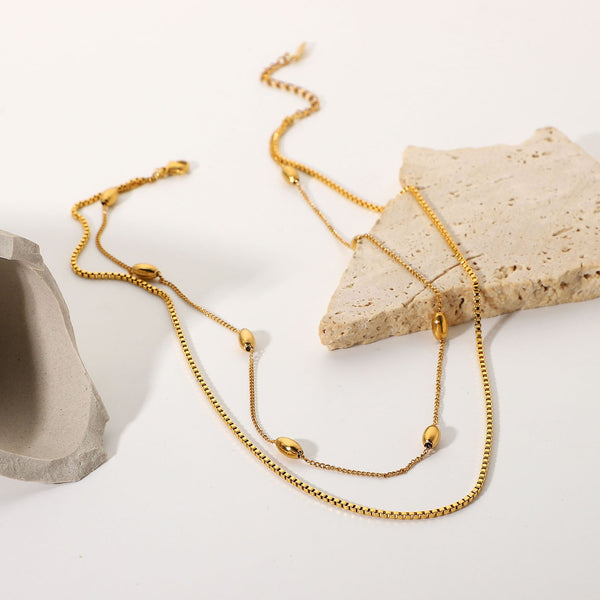 Collar doble dorado