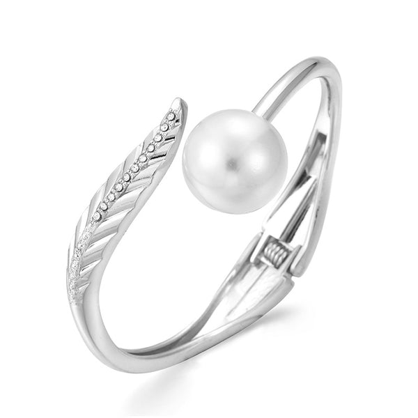 Pulsera de pluma y perla