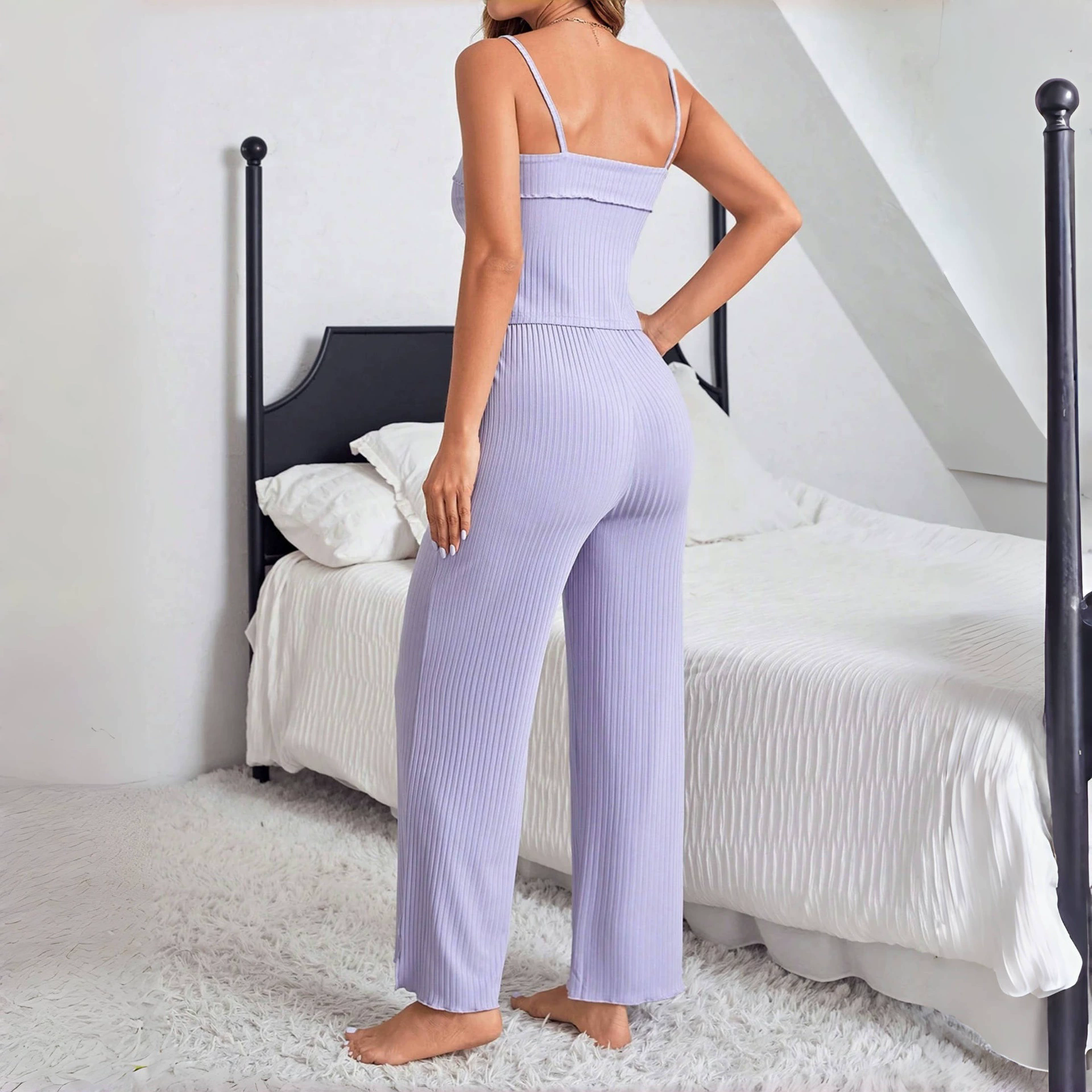 Pijama de tank top y pantalón fluido - Dressygt