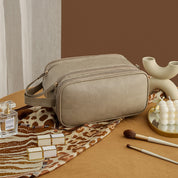 Cosmetiquera de viaje con compartimentos para maquillaje