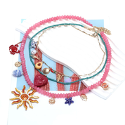 Collar chunky triple con charms