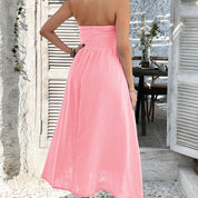 Vestido midi con escote cuadrado - Dressygt