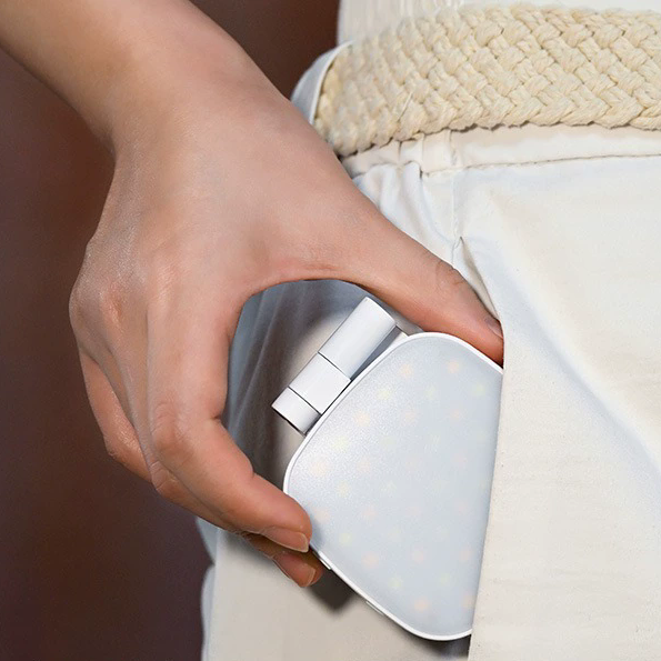 Luz selfie LED con espejo y rotación 360°