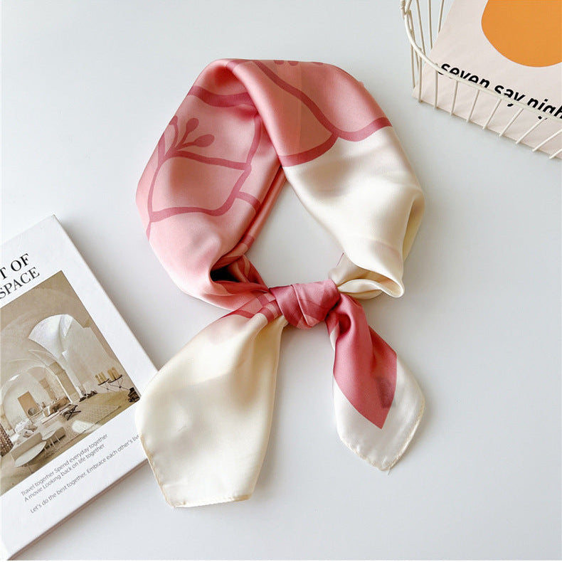 Pañuelo satín floral elegante