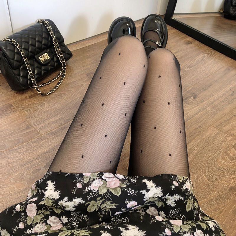 Medias transparentes con puntos y corazones - Dressygt