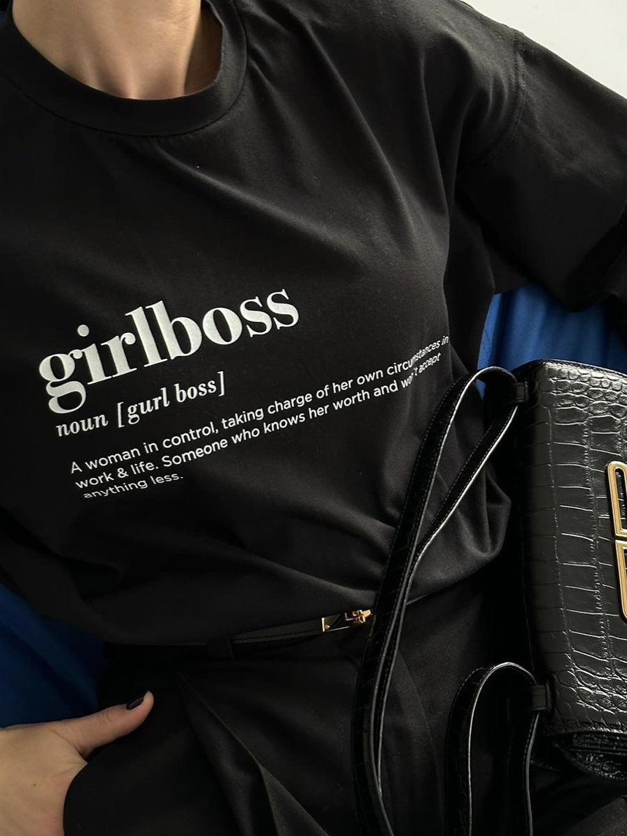 Tshirt girlboss manga larga