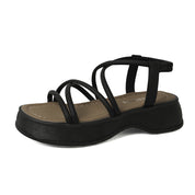 Sandalias de tiras cruzadas para dama
