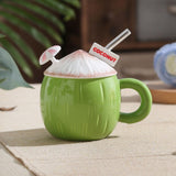 Taza con diseño de coco
