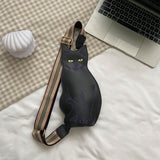 Bolsa cruzada con diseño de gato