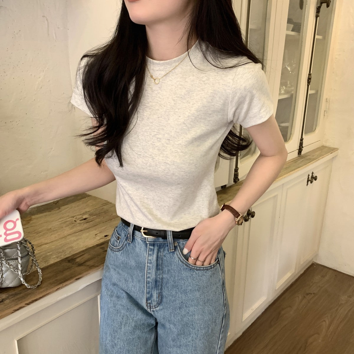 Blusa básica de cuello redondo - Dressygt