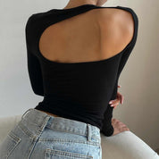 Blusa ajustada manga larga