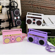 Bocina portátil retro con grabación de voz