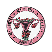Pin metálico feminista de útero