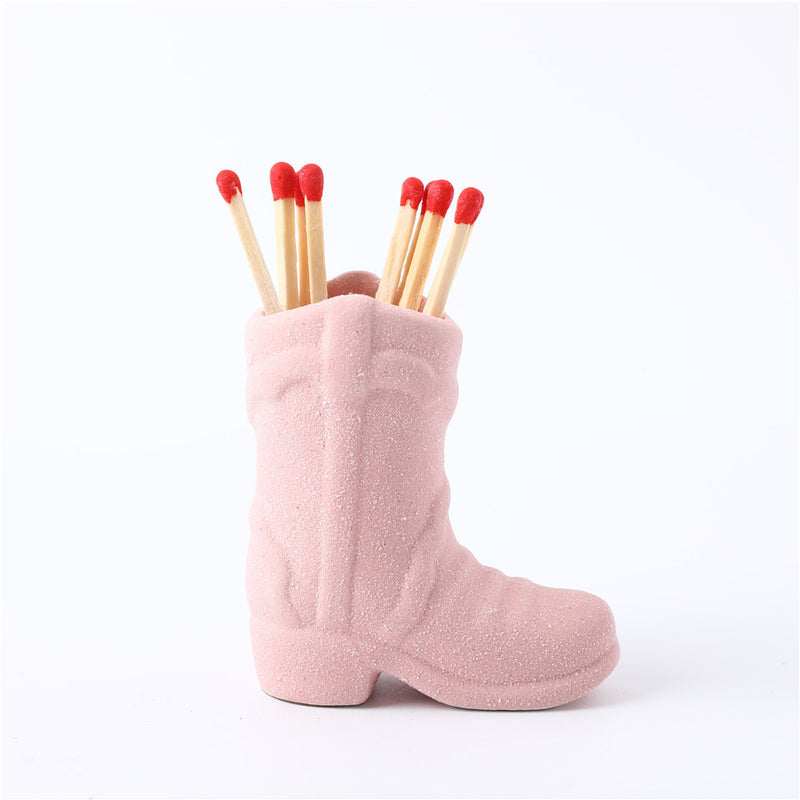 Organizador para fosforo con forma de bota