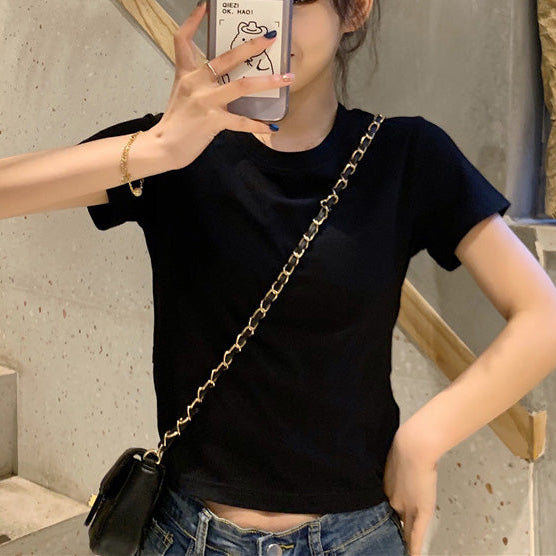 Blusa cropped con moño en espalda - Dressygt