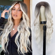 Peluca de cabello largo ondulado