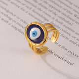 Anillo ajustable con diseño de ojo