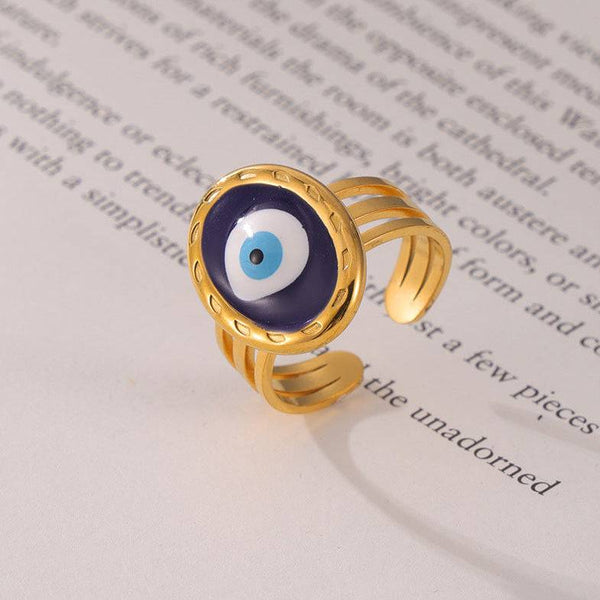 Anillo ajustable con diseño de ojo
