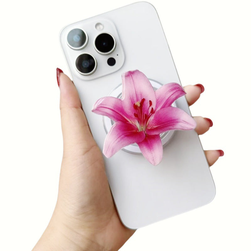Pop socket con MagSafe con diseño de flor