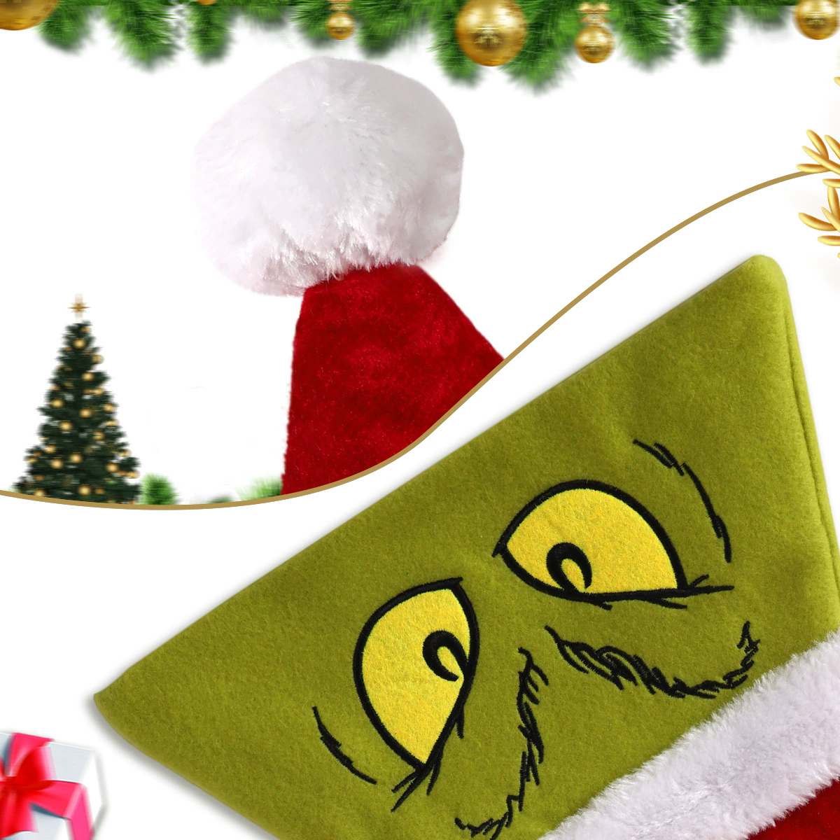 Gorro navideño del Grinch