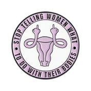 Pin metálico feminista de útero