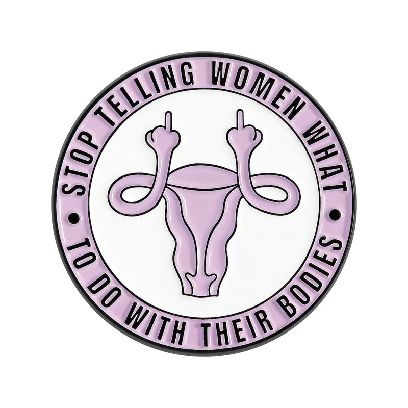 Pin metálico feminista de útero