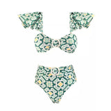 Conjunto de bikini de flores
