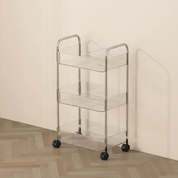 Carrito organizador transparente de 3 niveles