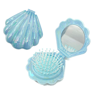 Mini peine plegable tipo concha con espejo