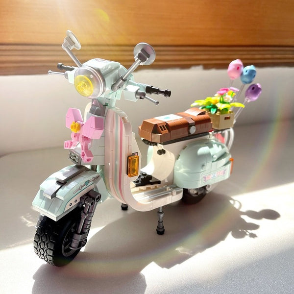 Bloques de construcción con diseño de motocicleta