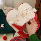 Pantuflas navideñas de Santa Claus