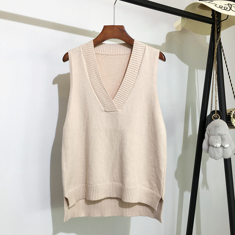 Chaleco unitalla con cuello en forma de V