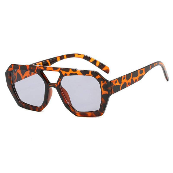Lentes de sol con moldura estampada