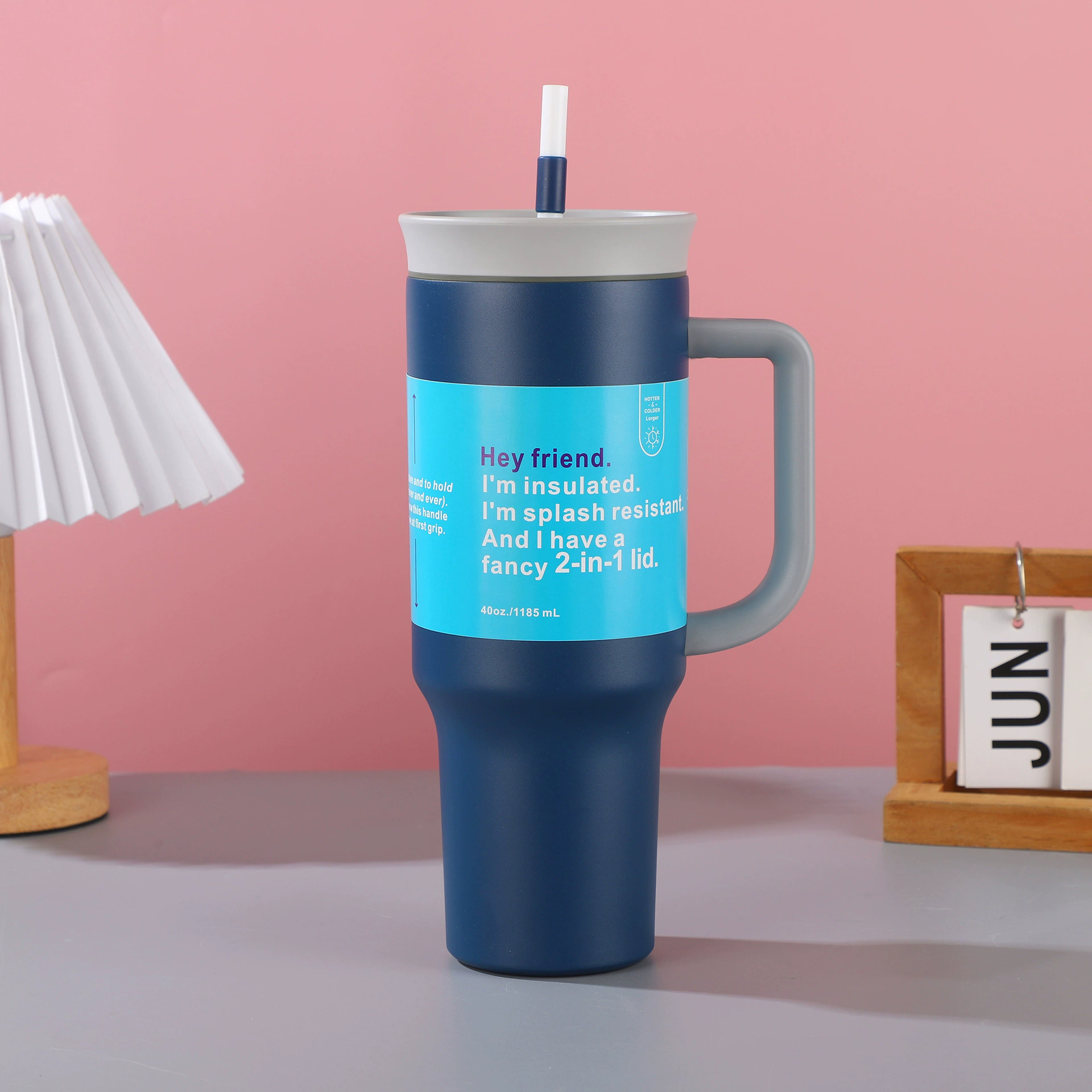 Termo de 40oz de acero inoxidable con agarrador - Dressygt