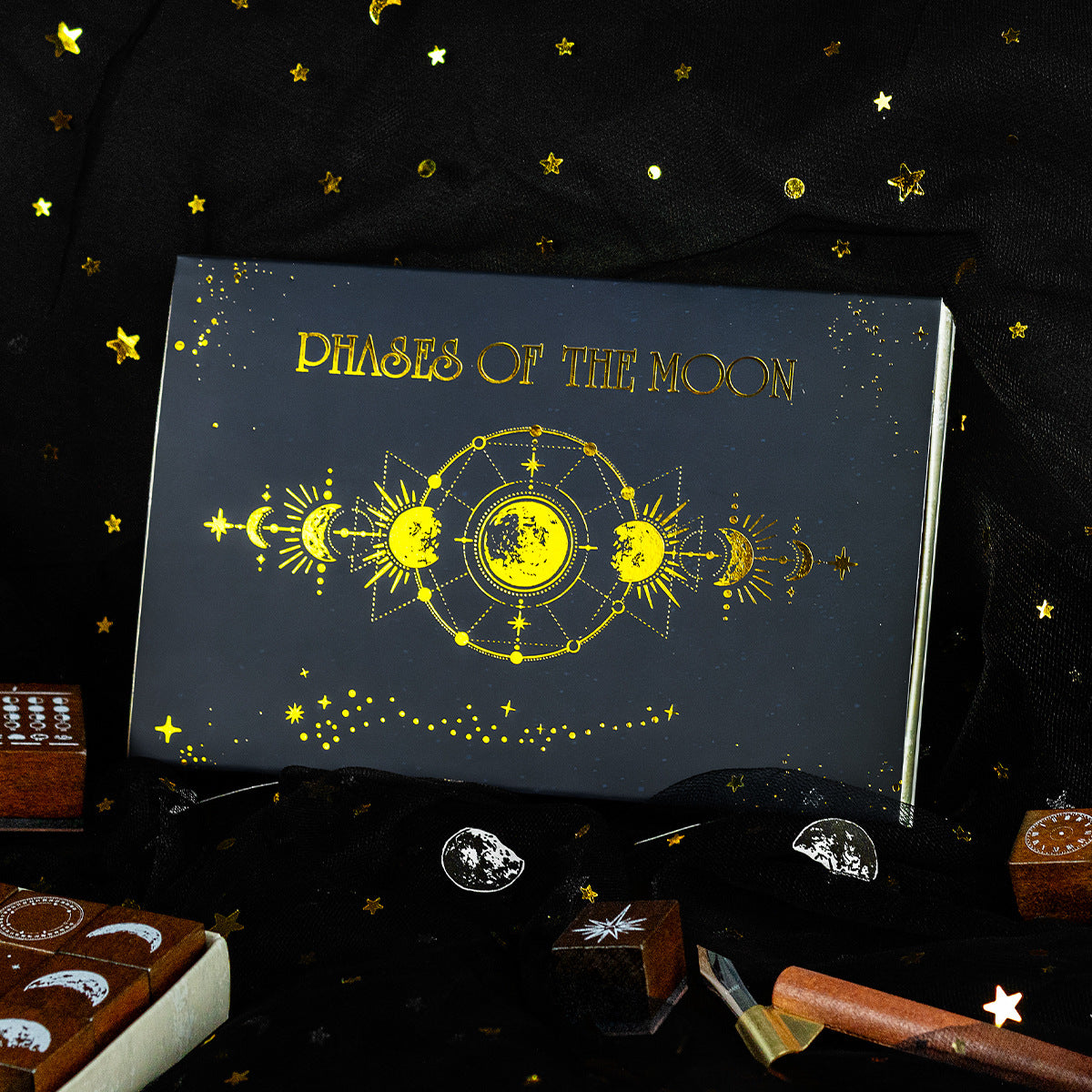 Set de 30 sellos para Journal con las fases de la Luna