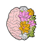 Pin de cerebro floral