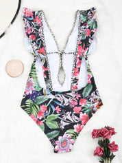 Traje de baño de una pieza con vuelos - Dressygt