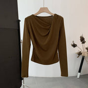 Blusa de cuello fruncido - Dressygt