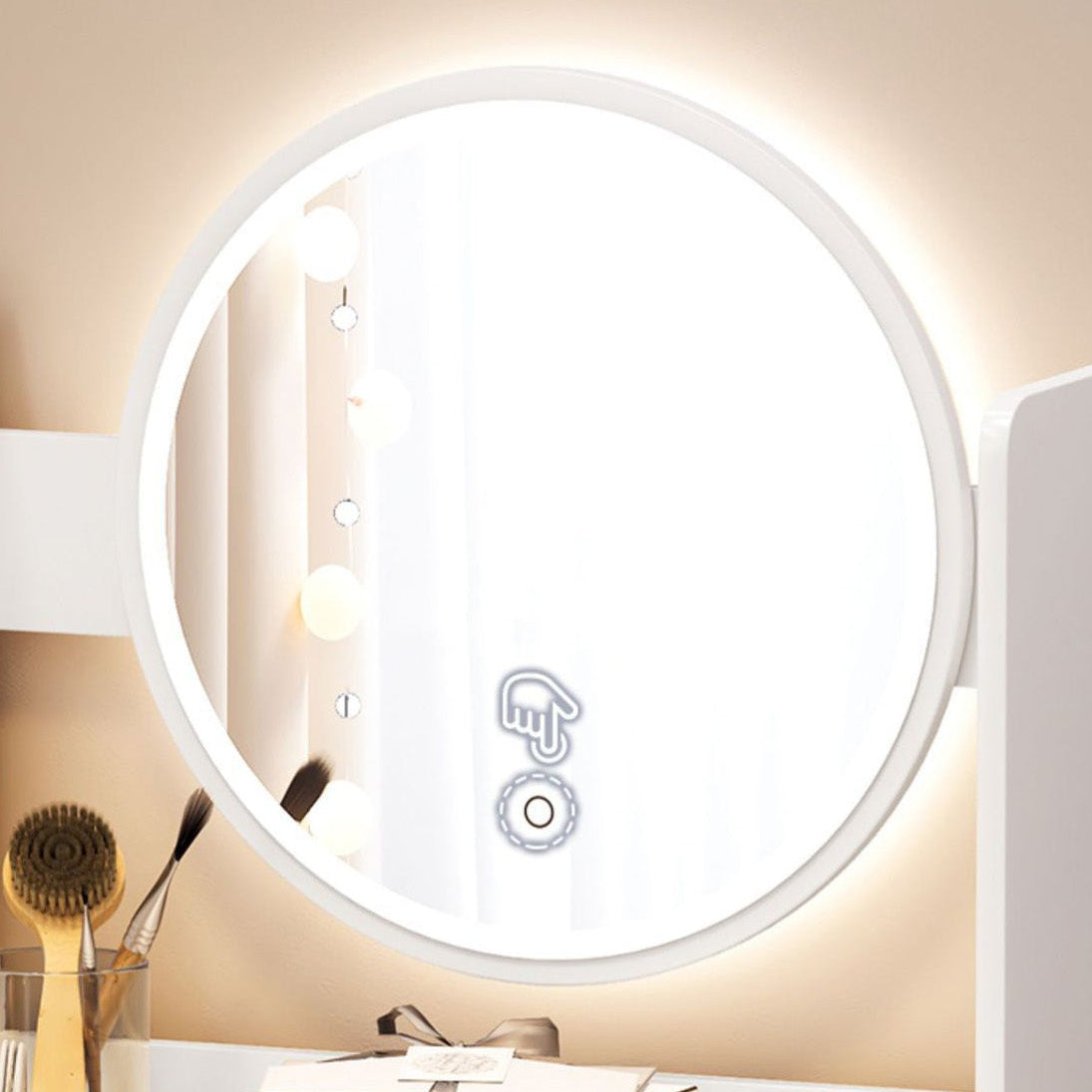 Vanity organizador con luz y espejo - Dressygt