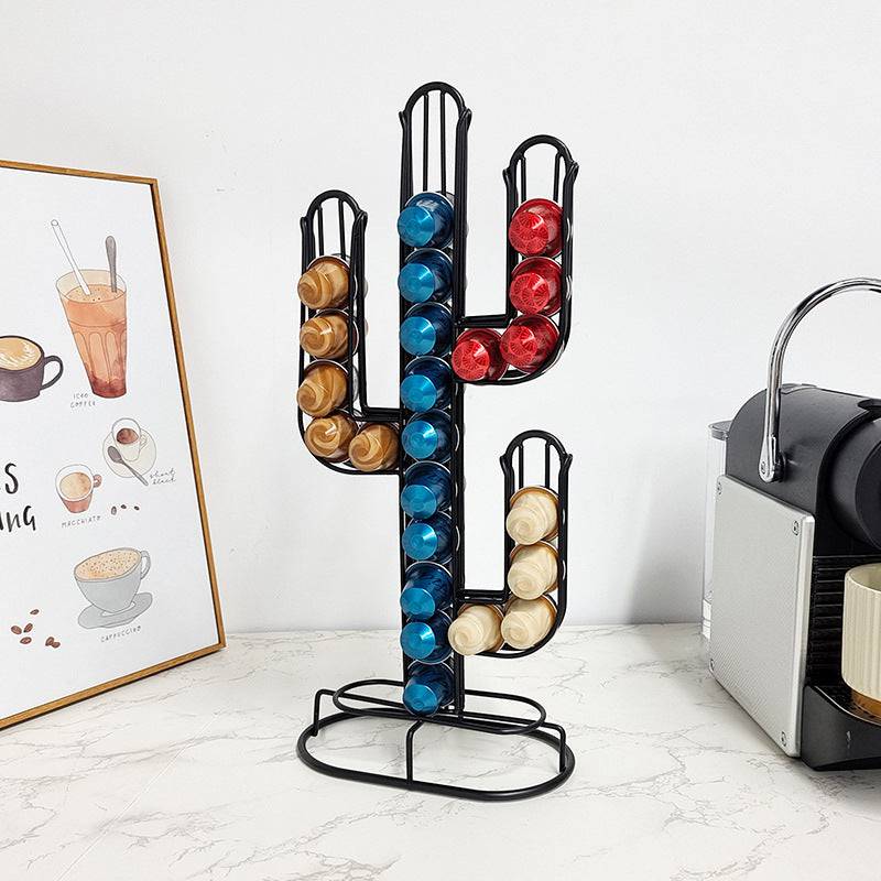 Organizador de capsulas en forma de cactus