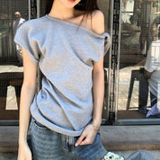 Blusa holgada con hombro caído - Dressygt